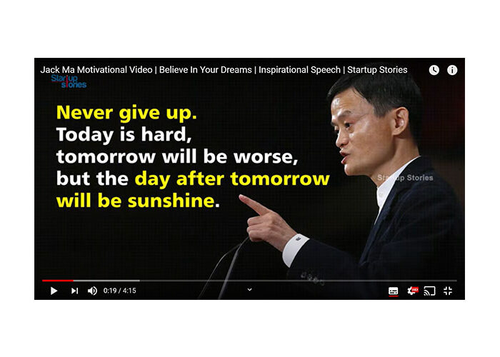 Video truyền cảm hứng từ Jackma